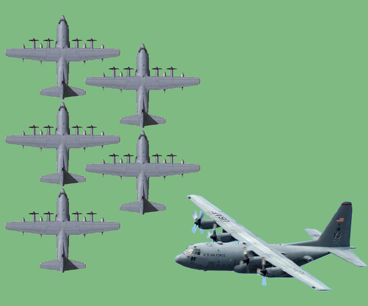 5 Samolotów C-130H Hercules